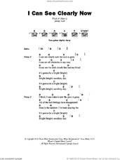Cover icon of I Can See Clearly Now sheet music for guitar (chords) by Johnny Nash, intermediate skill level