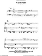 Cover icon of A Quick Peep sheet music for voice, piano or guitar by Oasis, intermediate skill level