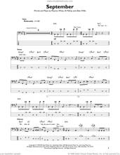 Cover icon of September sheet music for bass solo by Earth, Wind & Fire, Al McKay, Allee Willis and Maurice White, intermediate skill level
