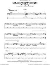 Cover icon of Saturday Night's Alright (For Fighting) sheet music for bass solo by Elton John and Bernie Taupin, intermediate skill level