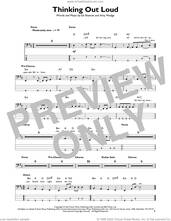 Cover icon of Thinking Out Loud sheet music for bass solo by Ed Sheeran and Amy Wadge, wedding score, intermediate skill level