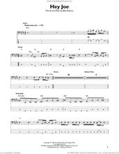 Cover icon of Hey Joe sheet music for bass solo by Jimi Hendrix and Billy Roberts, intermediate skill level