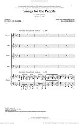 Cover icon of Songs For The People sheet music for choir (SATB: soprano, alto, tenor, bass) by Rollo Dilworth and Frances E.W. Harper, intermediate skill level