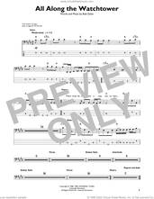 Cover icon of All Along The Watchtower sheet music for bass solo by Jimi Hendrix and Bob Dylan, intermediate skill level