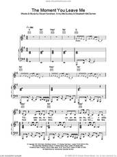 Cover icon of The Moment You Leave Me sheet music for voice, piano or guitar by Atomic Kitten, intermediate skill level