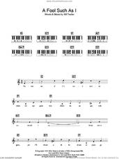 Cover icon of (Now And Then There's) A Fool Such As I sheet music for piano solo (chords, lyrics, melody) by Elvis Presley and Bill Trader, intermediate piano (chords, lyrics, melody)