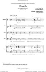 Cover icon of Enough sheet music for choir (SATB: soprano, alto, tenor, bass) by Roger Emerson, Ethan Hanzlik and Roger Emerson and Ethan Hanzlik, intermediate skill level