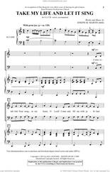 Cover icon of Take My Life And Let It Sing sheet music for choir (SATB: soprano, alto, tenor, bass) by Joseph M. Martin, intermediate skill level