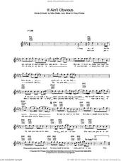 Cover icon of It Ain't Obvious sheet music for voice and other instruments (fake book) by Gareth Gates, intermediate skill level