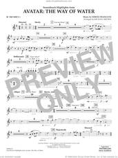 Cover icon of Soundtrack Highlights from Avatar: The Way of Water (arr. Brown) sheet music for concert band (Bb trumpet 1) by Simon Franglen and Michael Brown, intermediate skill level
