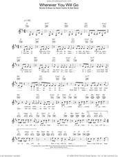 Cover icon of Wherever You Will Go sheet music for voice and other instruments (fake book) by The Calling, intermediate skill level