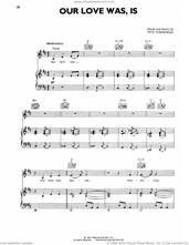 Cover icon of Our Love Was sheet music for voice, piano or guitar by The Who and Pete Townshend, intermediate skill level