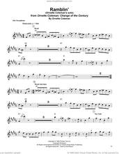 Cover icon of Ramblin' sheet music for alto saxophone (transcription) by Ornette Coleman, intermediate skill level