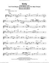 Cover icon of Emily sheet music for alto saxophone (transcription) by Frank Morgan, Johnny Mandel and Johnny Mercer, intermediate skill level