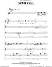 Cover icon of Getting Better sheet music for bass (tablature) (bass guitar) by The Beatles, John Lennon and Paul McCartney, intermediate skill level