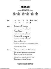 Cover icon of Michael sheet music for guitar (chords) by Franz Ferdinand, Alexander Kapranos and Nicholas McCarthy, intermediate skill level