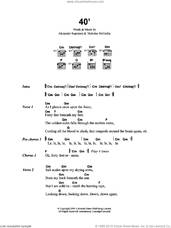 Cover icon of 40' sheet music for guitar (chords) by Franz Ferdinand, Alexander Kapranos and Nicholas McCarthy, intermediate skill level