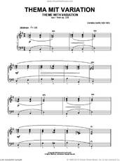 Cover icon of Theme With Variation, From Op.228 sheet music for piano solo by Cornelius Gurlitt and Hans-Gunter Heumann, classical score, intermediate skill level