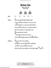 Cover icon of Drive On sheet music for guitar (chords) by Johnny Cash, intermediate skill level