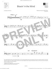 Cover icon of Blowin' in the wind (Grade Initial, B1, from the ABRSM Cello Syllabus from 2024) sheet music for cello solo by Bob Dylan and Nikki Iles, classical score, intermediate skill level