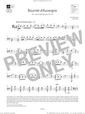Cover icon of Bouree d'Auvergne (Grade 5, A1, from the ABRSM Cello Syllabus from 2024) sheet music for cello solo by Paul Bazelaire, classical score, intermediate skill level
