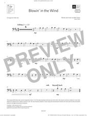 Cover icon of Blowin' in the Wind (Grade Initial, B1, from the ABRSM Double Bass Syllabus from 2024) sheet music for double bass solo by Bob Dylan and Nikki Iles, classical score, intermediate skill level