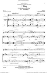 Cover icon of I Sing sheet music for choir (SATB: soprano, alto, tenor, bass) by Matthew Emery and Melissa Lalonde, intermediate skill level