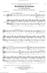 Cover icon of Benedictus and Sanctus (from Missa Brevis) sheet music for choir (SSAA: soprano, alto) by Tom Shelton, intermediate skill level