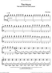 Cover icon of The Hours sheet music for piano solo by Philip Glass, intermediate skill level