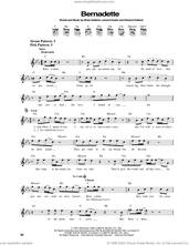Cover icon of Bernadette sheet music for guitar solo (chords) by The Four Tops, Brian Holland, Eddie Holland and Lamont Dozier, easy guitar (chords)