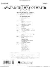 Cover icon of Music from Avatar: The Way Of Water (Leaving Home) (arr. Vinson) sheet music for concert band (full score) by Simon Franglen and Johnnie Vinson, intermediate skill level