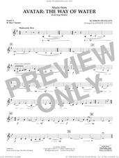 Cover icon of Music from Avatar: The Way Of Water (Leaving Home) (arr. Vinson) sheet music for concert band (pt.5 - Bb bass clarinet) by Simon Franglen and Johnnie Vinson, intermediate skill level