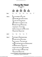 Cover icon of I Hung My Head sheet music for guitar (chords) by Johnny Cash and Sting, intermediate skill level