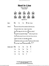 Cover icon of Next In Line sheet music for guitar (chords) by Johnny Cash, intermediate skill level