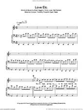 Cover icon of Love Etc. sheet music for voice, piano or guitar by The Pet Shop Boys, Brian Higgins, Chris Lowe, Miranda Cooper, Neil Tennant, Owen Parker and Timothy Powell, intermediate skill level