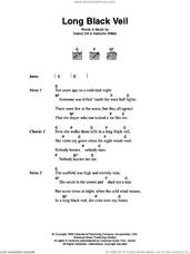 Cover icon of Long Black Veil sheet music for guitar (chords) by Johnny Cash, Danny Dill and Marijohn Wilkin, intermediate skill level