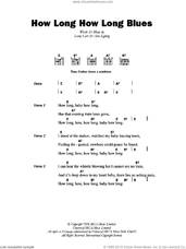 Cover icon of How Long How Long Blues sheet music for guitar (chords) by Leroy Carr, intermediate skill level