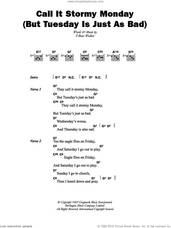 Cover icon of Call It Stormy Monday (But Tuesday Is Just As Bad) sheet music for guitar (chords) by Aaron 