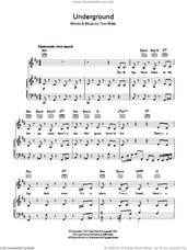 Cover icon of Underground sheet music for voice, piano or guitar by Tom Waits, intermediate skill level