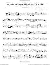 Cover icon of Violin Concerto In G Major, Op. 8 No. 2: 1: Allegro (from Chevalier) sheet music for violin solo by Chevalier de Saint-Georges and Gareth Murphy (arr.), classical score, intermediate skill level