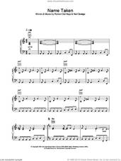 Cover icon of Name Taken sheet music for voice, piano or guitar by Massive Attack, intermediate skill level