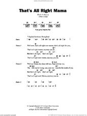 Cover icon of That's All Right Mama sheet music for guitar (chords) by Arthur Crudup, intermediate skill level