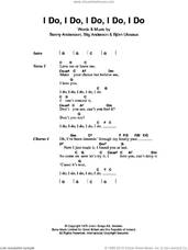 Cover icon of I Do, I Do, I Do, I Do, I Do sheet music for guitar (chords) by ABBA, Benny Andersson, Bjorn Ulvaeus and Stig Anderson, intermediate skill level