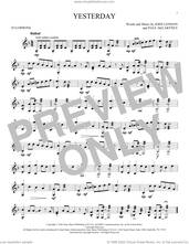 Cover icon of Yesterday sheet music for Xylophone Solo (xilofone, xilofono, silofono) by The Beatles, John Lennon and Paul McCartney, intermediate skill level