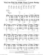 Cover icon of You've Got To Hide Your Love Away sheet music for dulcimer solo by The Beatles, John Lennon and Paul McCartney, intermediate skill level