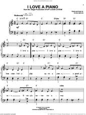 Cover icon of I Love A Piano, (easy) sheet music for piano solo by Irving Berlin and White Christmas (Musical), easy skill level