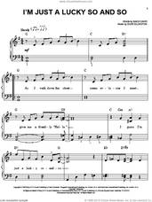Cover icon of I'm Just A Lucky So And So sheet music for piano solo by Duke Ellington, Diana Krall and Mack David, easy skill level
