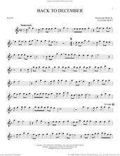 Cover icon of Back To December sheet music for flute solo by Taylor Swift, intermediate skill level