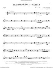 Cover icon of Teardrops On My Guitar sheet music for flute solo by Taylor Swift and Liz Rose, intermediate skill level