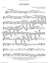 Cover icon of Anti-Hero sheet music for flute solo by Taylor Swift and Jack Antonoff, intermediate skill level